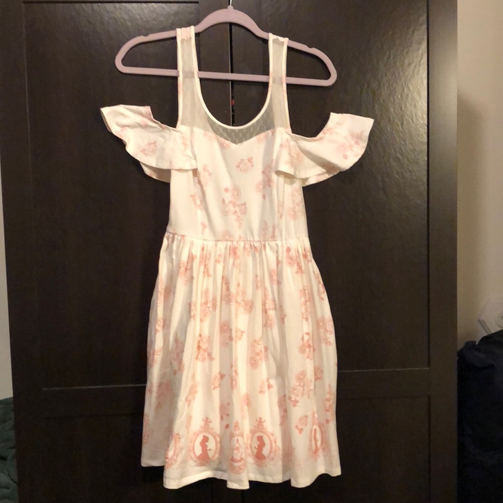 NWT Beauty and the Beast Ruffle-shoulder Dress